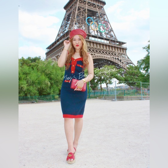 Gucci: GG Marmont Sandals Pilar Leather Espadrille Double Logo Sliders - Picture 5 of 15